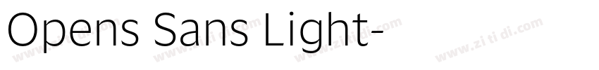 Opens Sans Light字体转换